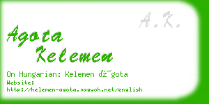 agota kelemen business card